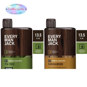 Mens 2-in-1 Shampoo + Conditioner Seller Pack, Sandalwood & Tea Tree, 13.5oz - Picture 1 of 3