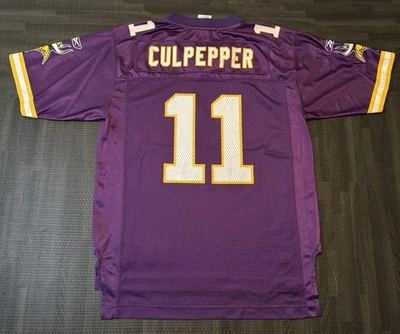 Camiseta deportiva de fútbol local Reebok Minnesota Vikings Daunte Culpepper #11 juvenil grande Foto 1 de 4