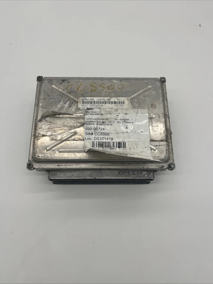 2003 Chevrolet S-10 Pickup 4.3L Engine Computer VIN Programmed ECM PCM 12576106 - Image 1 of 4