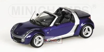 1:43 Minichamps Smart Roadster 2003 Blue 400032130 Diecast Modellino - Immagine 1 di 2