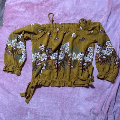 NUEVO Pullover Amarillo Floral Transparente Campesino Hada Cottagecore Coastal Boho S Foto 1 de 3