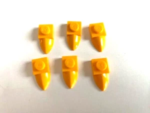 LEGO Parts: 1x1 Plate w/ Horizontal Tooth, # 35162, 49668, Bright Orange - 6 Pcs - Picture 1 of 1