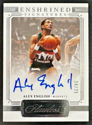 ALEX ENGLISH 2020-21 Panini Flawless Enshrined Signatures Autograph 24/25 - Image 1 of 2