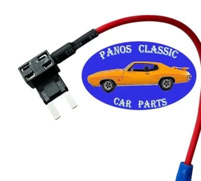 Mini/ATM Two Fuse Block Adapter 16 AWG Wire 5" Red Lead 10 Amp Circuit 1pc #593 - Image 1 of 4