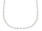 Chain White Gold 18K, Oval with Circle Internal and Plates from 2.5MM, 50-60CM