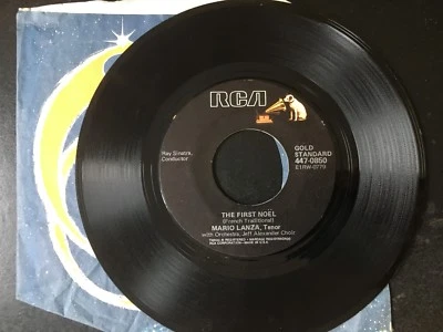 Mario Lanza 45 The First Noel / Silent Night RCA VG - Image 1 of 4