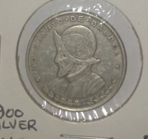 Silbermünze Panama 1/4 Balboa Welt 1961 sehr schön - Bild 1 von 2