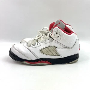 Nike Air Jordan 5 Retro PS White/Fire Red-Black 440889-102 Youth Size 3Y - Picture 1 of 19