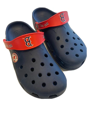 Boston Red Sox Blue Crocs Women Size 8-9, Mens 6-7 Cover