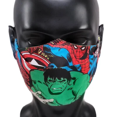Incredible Hulk 100% Cotton handmade face mask - Image 1 of 4