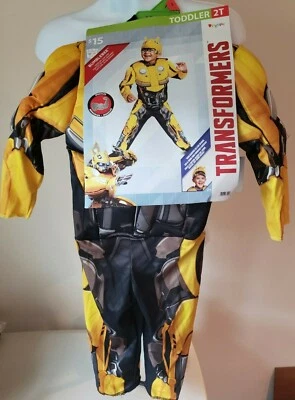 Disfraz de Halloween Transformer Bumblebee para niño pequeño 2T musculoso Foto 1 de 4