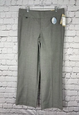 Dockers Women Dress Pant 14 April Gray  Slimming Mid Rise Stretch NEW - Image 1 of 4