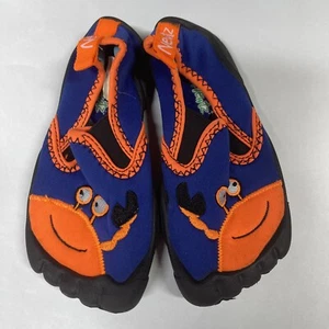 Kinder 9 / 10 Wasserschuhe Jungen Kinder Zehen Komfort Slipper Blau Orange Neon - Bild 1 von 8