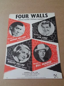 Michael Holliday - Four Walls Noten (Jim Lowe/Dorothy Collins/Bill Munroe) - Bild 1 von 1