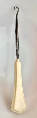 Antique Celluloid Marked Ivory Pyralin DuBarry Shoe Button Hook - Image 1 of 3