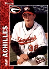 1998 Delmarva Shorebirds Multi-Ad #6 Matt Achilles Rock Island Illinios IL Card