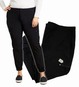 T by TALBOTS Black TECH CARGO JOGGERS Pants NWT! 3X - Picture 1 of 3