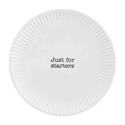 Mud Pie Home Circa Melamine Outdoor Collection JUST FOR STARTERS Salad Plate - Image 1 of 3