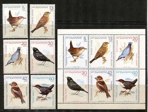 BULGARIA 1987, BIRDS, Scott 3281-3286, 3286a, MNH - Picture 1 of 1