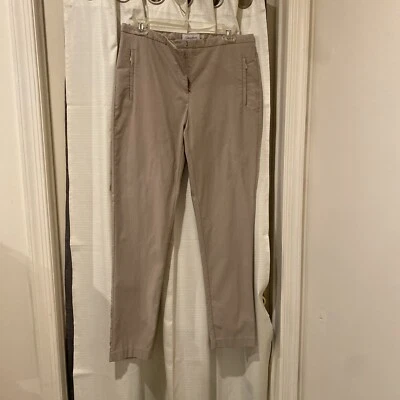 Calvin Klein 米色正装裤 10 码紧身弹力中腰职业裤 — 第 1/4 张图片