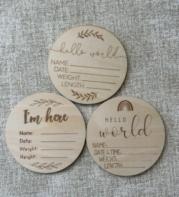 Tarjeta de cumpleaños de madera natural celebrar tarjetas de nacimiento tarjetas de fiesta tarjetas de decoración de fotos Foto 1 de 4