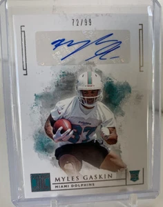 2019 Panini Impeccable - Rookie Autographs #144 Myles Gaskin 72/99 (RC) - Picture 1 of 2