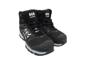 HELLY HANSEN Women's Alum Toe CP Mid Cut Work Boots HHS191010W Black/Aqua 7M - Picture 1 of 9