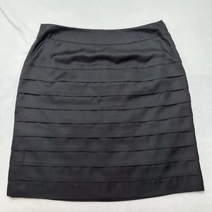 NWT Calvin Klein Women's 12 Tiered Black Straight Pencil Skirt Side Zip Career - Picture 1 of 13