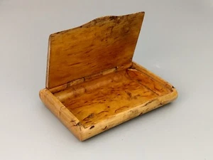 Karelian birch cigarette case or cheroot box c1900 - Picture 1 of 20