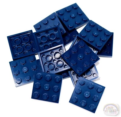 LEGO Classic - 3-Buck Bag - 3x3  Plate - 15-Pcs - Dk Blue - New - (11212) - Image 1 of 4