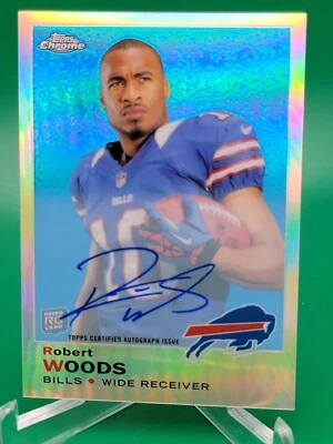 Robert Woods 2013 Topps Chrome 💥 1969 Design REFRACTOR Autograph RC Rookie Card - Image 1 of 2