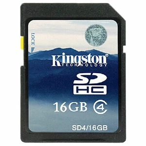 KINGSTON 16GB SDHC MEMORY CARD FOR DIGITAL CAMERA CAMCORDER SD CARD NEW CLASS 4 - Picture 1 of 1