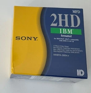 Brandneu - Sony 2HD - IBM formatiert - 1,44mb Packung mit 10 Disketten - Bild 1 von 3