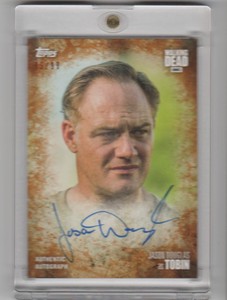 Topps The Walking Dead Season 7 Auto RUST A-JD #'d 75/99 Jason Douglas as Tobin