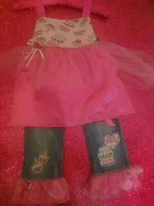 HAPPY BIRTHDAY Outfit ties in back elastic waist (see pic)w sizing 6, 6x ,7, 8 - Picture 1 of 8