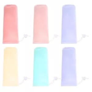 6 Pcs Triple Layer Mesh Soap Bag for Shower Bar Soap Pouch with Drawstring Ne... - Picture 1 of 7