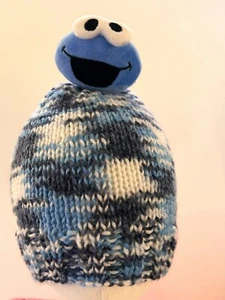 HANDMADE ~Sesame Street Cookie Monster Hat ~ Brand New Without Tags ~ Size: 2-4 - Picture 1 of 6