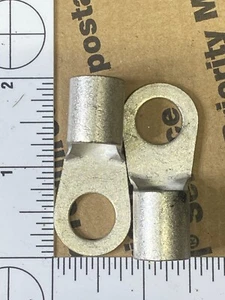 10 Ring Crimp Klemmen (Größe: 1/2" Draht x 1/2" Bolzen) HD verzinnt massives Kupfer AMP - Bild 1 von 4