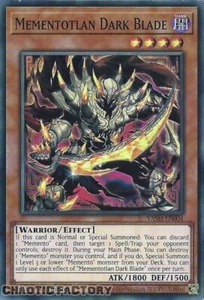YUGIOH VASM-EN004 Mementotlan Dark Blade Super Rare 1st Edition NM - Photo 1/1