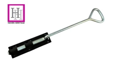 BOW HANDLE Drop Down Bolt 24" Galvanised Black Gate Garage Door Heavy Duty - Image 1 of 4