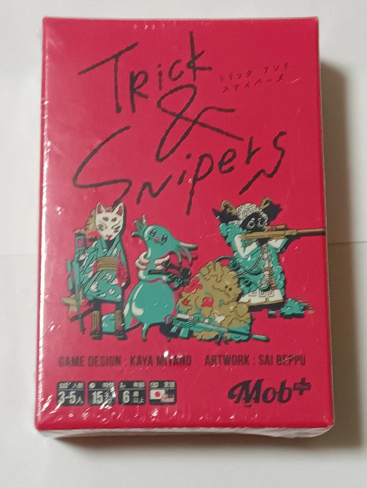 Trick & Snipers 3-5 players Board Game Card Game Mob Japan with English Manual