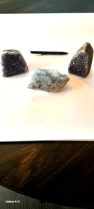 ROHE BLAUE UND LILA KRISTALL AMETHYST CLUSTER - Bild 1 von 5