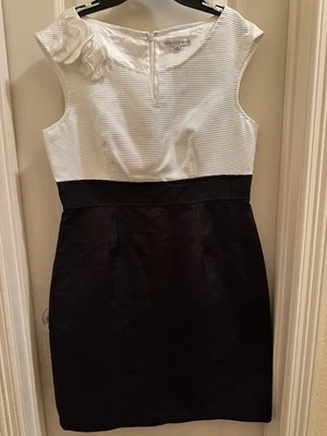 Vestido recto Sandra Darren Shift blanco y negro talla 12 para cualquier ocasión  Foto 1 de 4