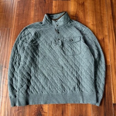 Polo Ralph Lauren Acolchado Hennelly Snap Suéter Pullover Gris Para Hombres XLT Foto 1 de 4