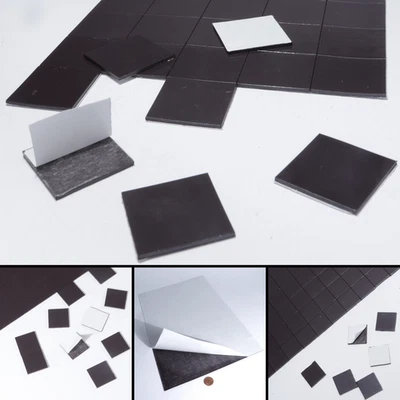 Magnetfolie Magnetplättchen Selbstklebend Basteln Bastel Magnete Kleben Stanzen  - Bild 1 von 4