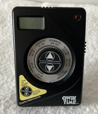 Metrónomo electrónico de cuarzo Qwik Time 1995 funciona muy bien batería de 9V no incluida Foto 1 de 3