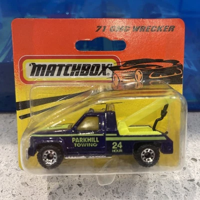 Matchbox Mb71 GMC Wrecker New Blister Pack Rare Parkhill Decals - Image 1 of 2