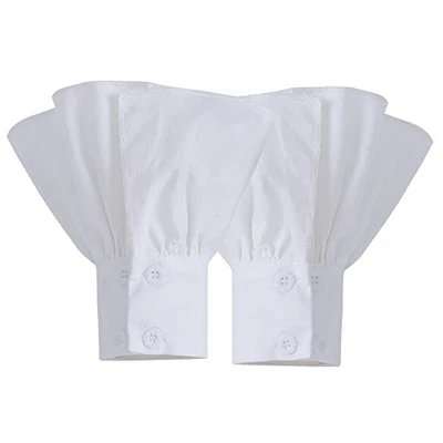 Elegtiskas Lace Cuffs for Women Wrist Detachable Sleeves Wrist Cuffs White - Image 1 of 4