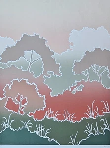 Martin Berghang II Handsigniert 87/350 Baum Natur Landschaft Abstrakte Kunst - Bild 1 von 16