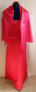 Pink-"Material Girl "Vintage Eve Gown & stole.Hollywood Glam, Wedding Dress.smal - Picture 1 of 12